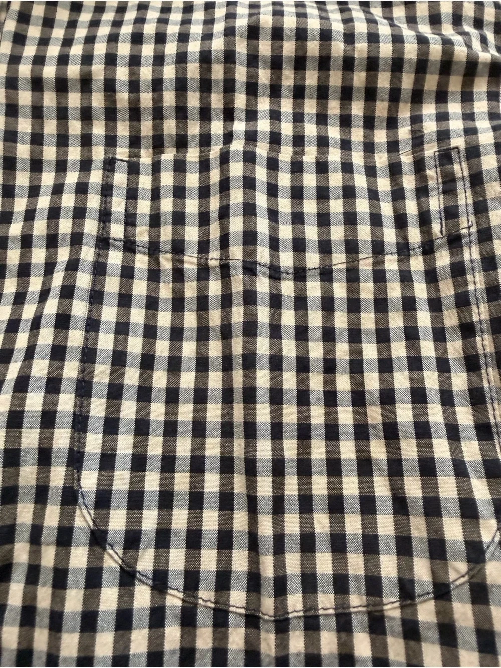 J.Crew Men’s Gingham Button Down Shirt Slim Stretch Medium Black/White Checkered